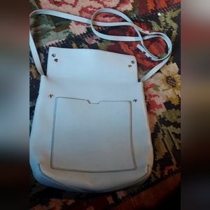 NWOT Jay Adoni  New York RARE Soft Blue Foldable Leather Bag. 15 * 12inches